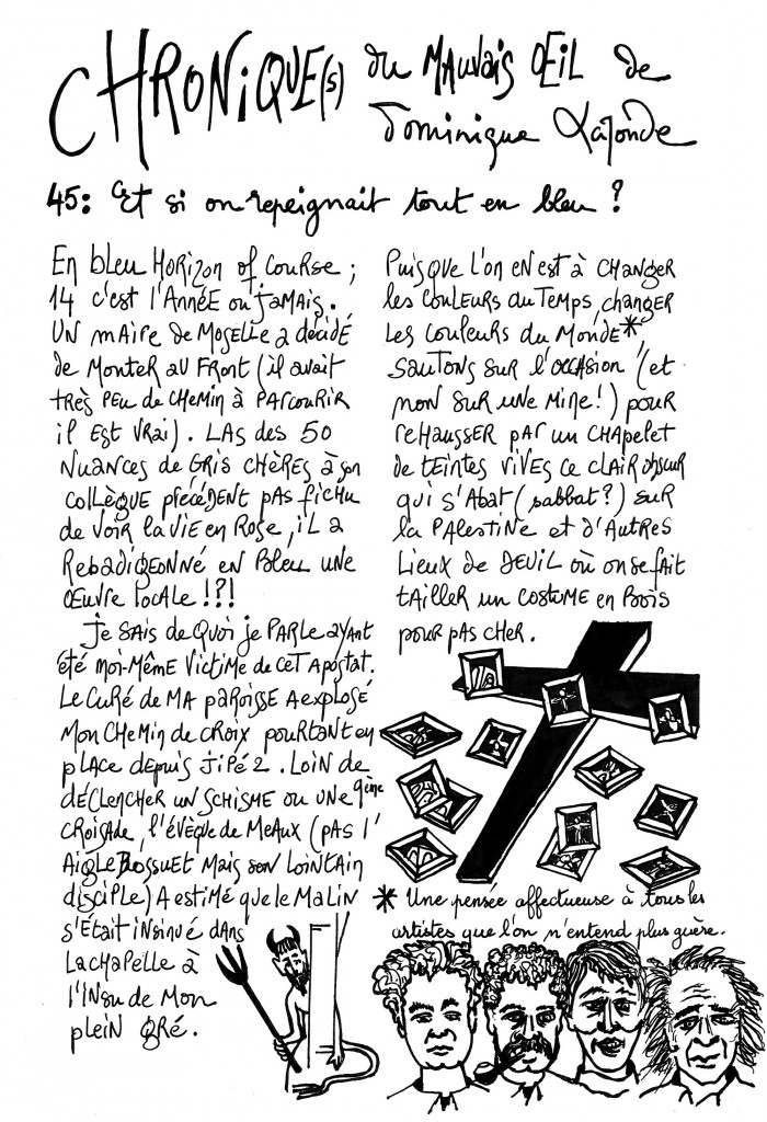 Chronique(s) n°45 du Mauvais Œil de Dominique Laronde